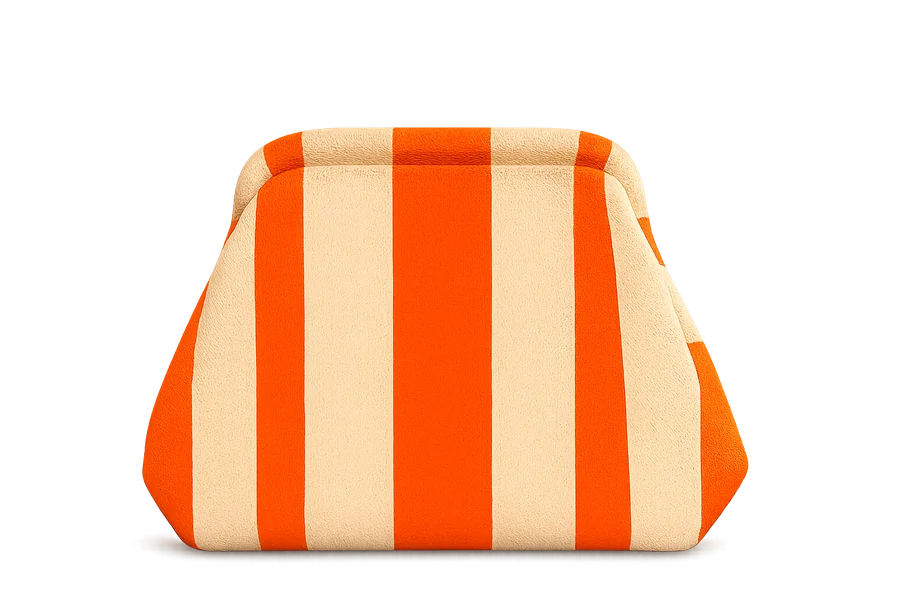 Clutch Naranja / Beige